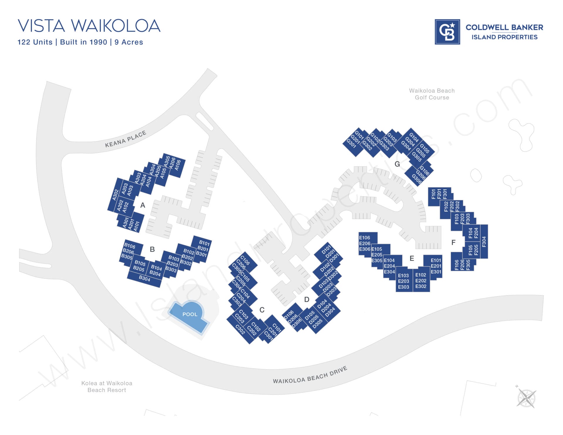Vista Waikoloa Map